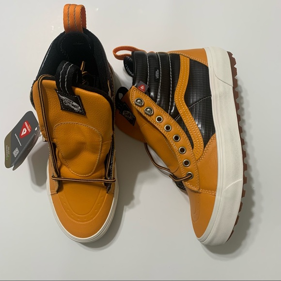 Vans Other - Vans Men’s Sk8 Hi MTE 2.0 DX Primaloft Boots Apricot Orange Black Men’s 8.5